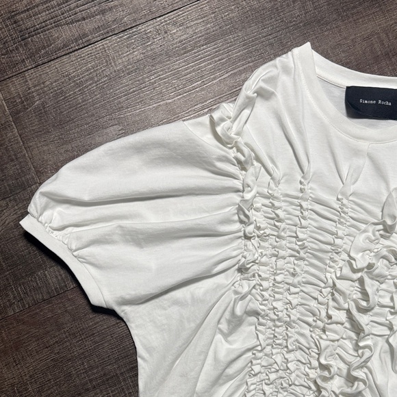 Simone Rocha White Ruched Top - Picture 2 of 14